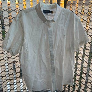 Ralph Lauren Lightweight Linen Shirt (Big & Tall) size XXL WHITE Short Sleeve